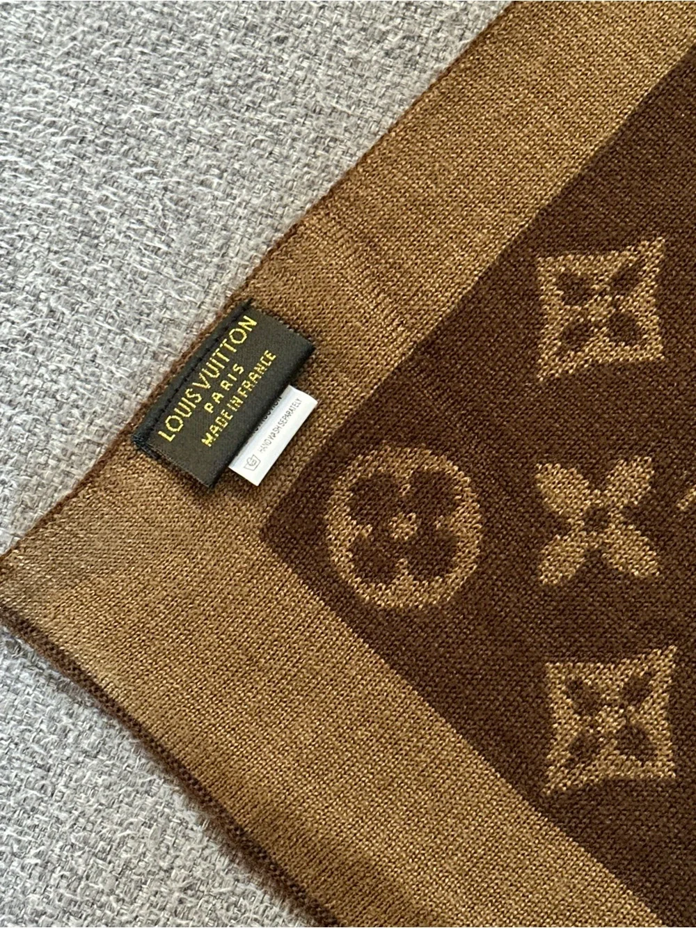 Louis Vuitton Two-Tone Brown Monogram Scarf
